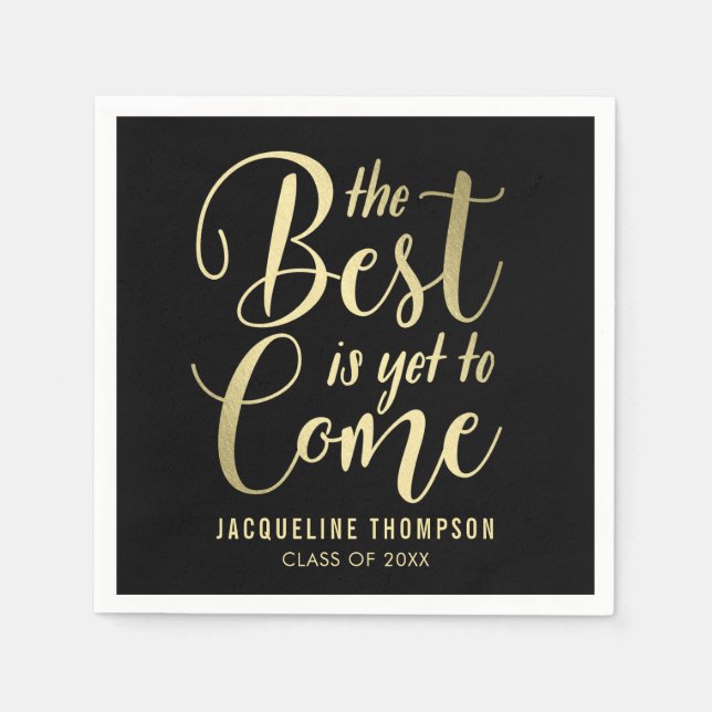 Serviettes Jetables Meilleure fête de fin d'études Napkins (Devant)