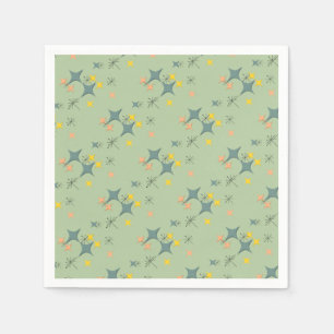 Serviettes Jetables Mid Century Modern Eames atomique Starburts person