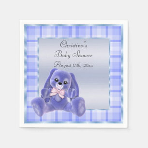 Serviettes Jetables Mignonne Douce Oreilles Tombantes Bleu Lapin Baby