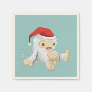 Serviettes Jetables Mignonne poupée de jouets de Noël Yeti