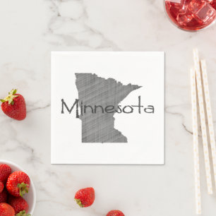 Serviettes Jetables Minnesota Old Grey Chalkboard Minnesotone Parti