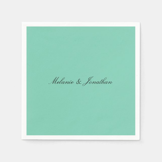 Serviettes Jetables Mint Pastel (Devant)