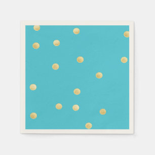 Serviettes Jetables Moderne, Faux Paillettes D'or, Points Rondelles, B