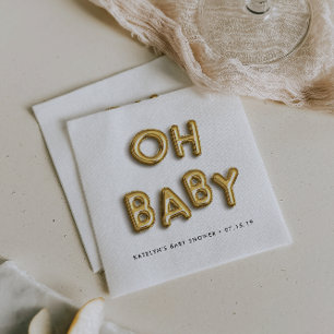 Serviettes Jetables Mon bébé   Baby shower de ballon d'or