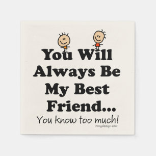 Serviettes Jetables Mon meilleur ami