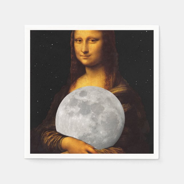 Serviettes Jetables Mona Moona Lisa (Devant)