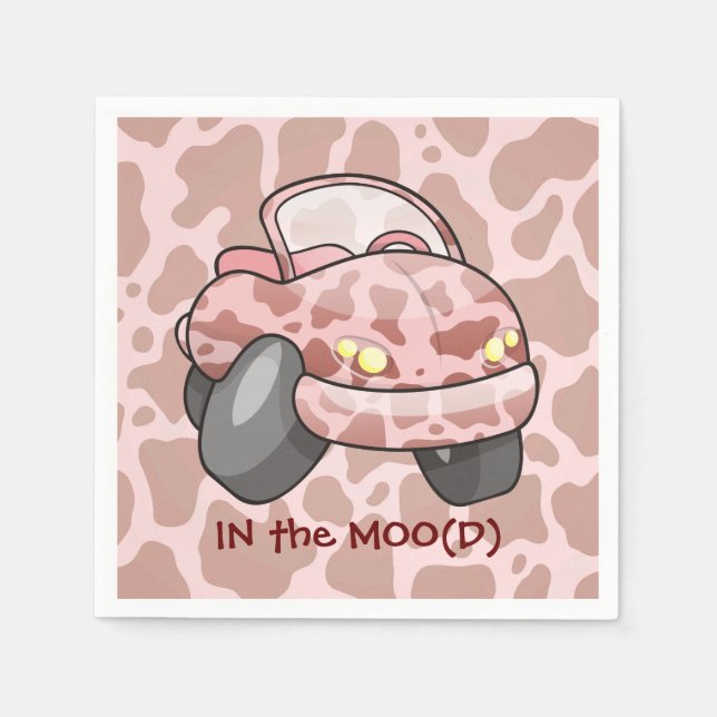 Serviettes Jetables Moo Car (Devant)