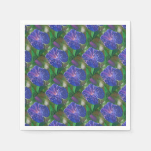Serviettes Jetables Morning Glory (Ipomoea Purpurea) Petals et Dew Dr.