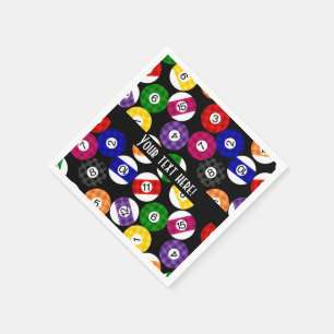 Serviettes Jetables Motif Checkered de billards de style campagnard