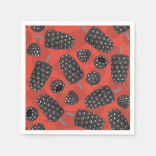 Serviettes Jetables Motif de crème glacée Blackberry et Blackberry