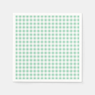 Serviettes Jetables Motif de En vichy vert de la menthe