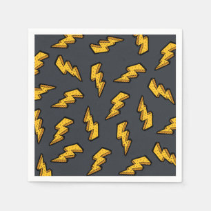 Serviettes Jetables Motif de foudre