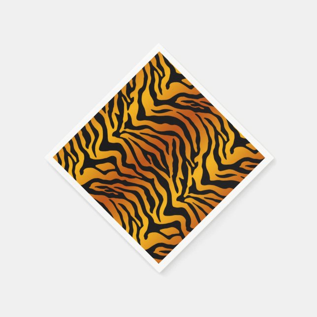Serviettes Jetables motif de tigre du Bengale exotique  (Coin)