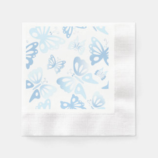 Serviettes Jetables Motif d'impression Papillon bleu Abstrait