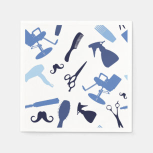 Serviettes Jetables Motif d'outils de salon de coiffure