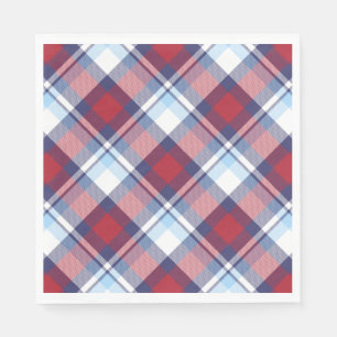 Serviettes Jetables Motif traditionnel américain Rouge Blanc Bleu Tart