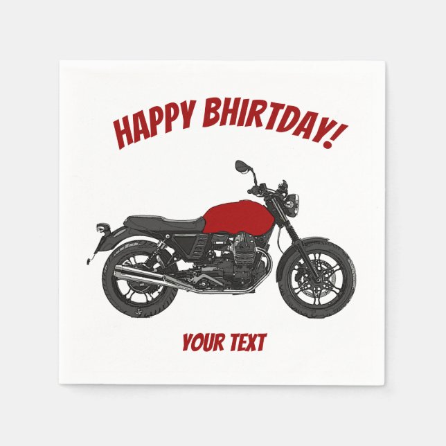 Serviettes Jetables Motorcycle (Devant)