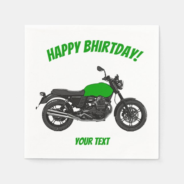 Serviettes Jetables Motorcycle (Devant)