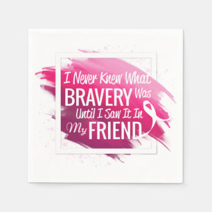 Serviettes Jetables Mots d'encouragement pour un ami courageux atteint