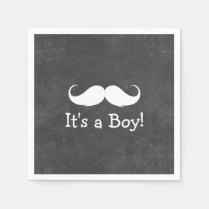 Serviettes Jetables Moustache de tableau c'est un baby shower de