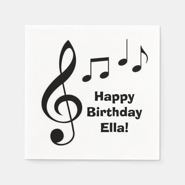 Serviettes Jetables "Music Notes" Papier Napkins (Devant)