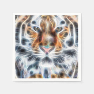 Serviettes Jetables My Cat is Agit Up Tiger observant l'énergie