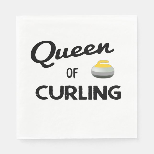 Serviettes Jetables Napkin en papier Queen of Curling (Devant)