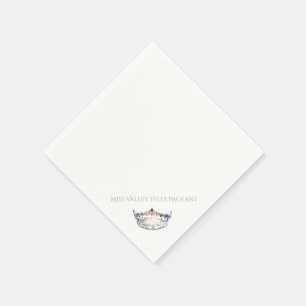Serviettes Jetables Napkins en papier peint en argent Miss America