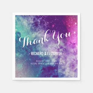 Serviettes Jetables Napkins Mariage Pastel Galaxy