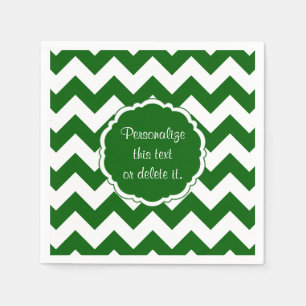 Serviettes Jetables NAPKINS SC-Chevron, Green et White-PAPER