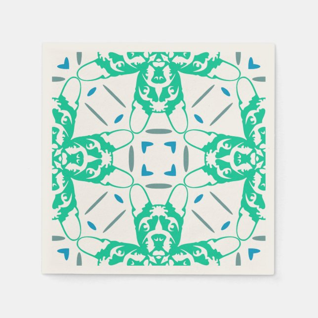 Serviettes Jetables Naples Bulldog (Devant)