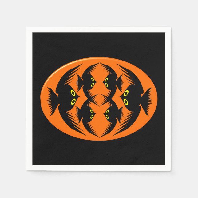Serviettes Jetables Naples Halloween Crows Papier (Devant)