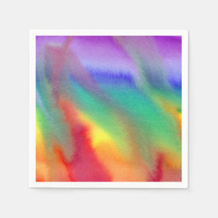 Serviettes Jetables Naples Rainbow Swirl
