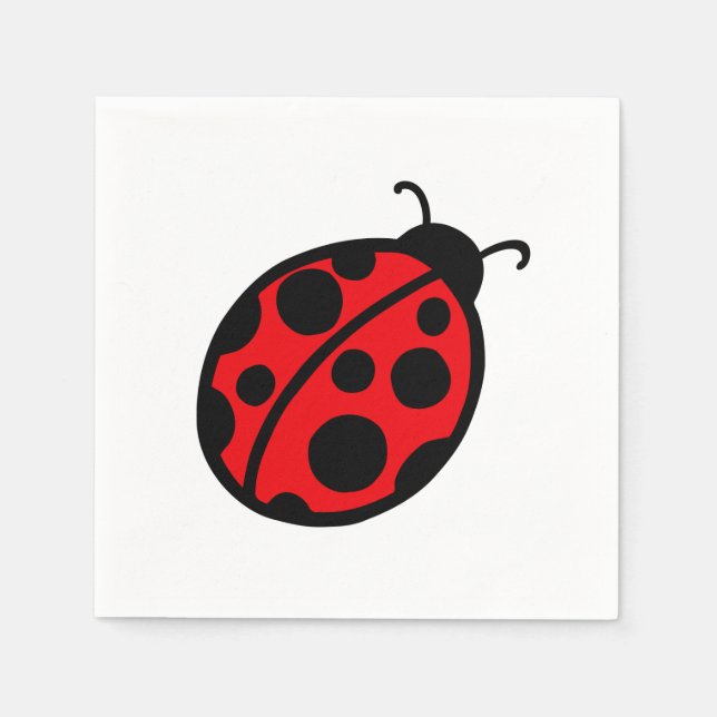 Serviettes Jetables Naples Red Ladybug (Devant)