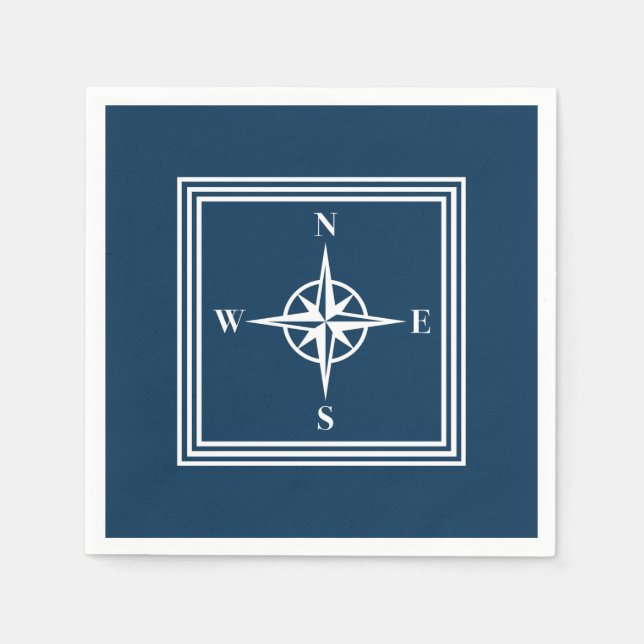 Serviettes Jetables Nautical design (Devant)