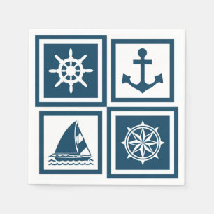 Serviettes Jetables Nautical themed design