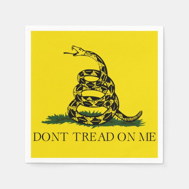 Serviettes Jetables Ne pas foutre sur moi Gadsden drapeau américain (Devant)