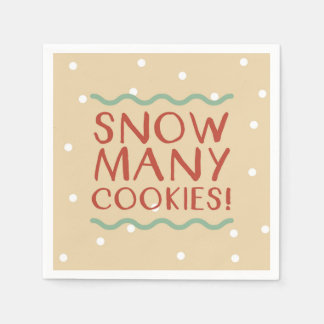 Serviettes Jetables Neige Beaucoup de cookies Napkins
