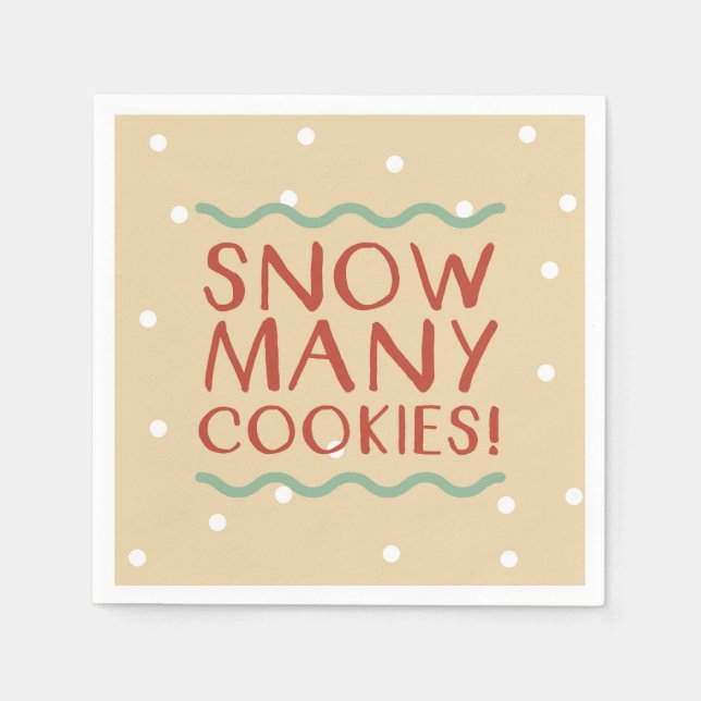 Serviettes Jetables Neige Beaucoup de cookies Napkins (Devant)