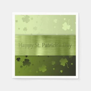 Serviettes Jetables Noble Saint Patrick's Day Shamrocks - Papier Napki