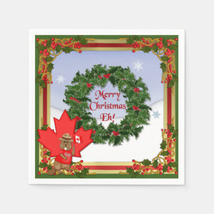 Serviettes Jetables Noël canadien