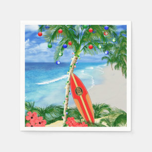 Serviettes Jetables Noël de plage