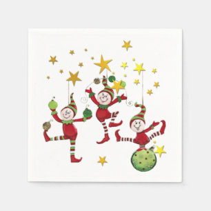 Serviettes Jetables Noël des elfes de fête