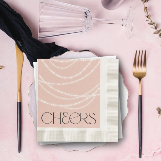 Serviettes Jetables Nouvel An Salles Étincelantes Élégante Chic (New Year Cheers Sparkling Lights Stylish Chic Paper Napkins @ fat_fa_tin)