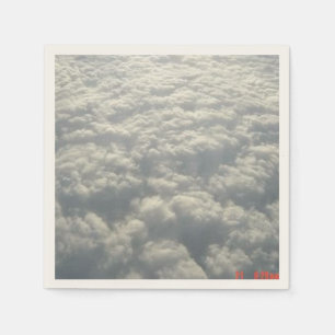 SERVIETTES JETABLES NUAGES DE FLUFFE BLANC