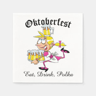 Serviettes Jetables Oktoberfest Barmaid