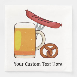 Serviettes Jetables Oktoberfest BBQ serviettes de papier personnalisée