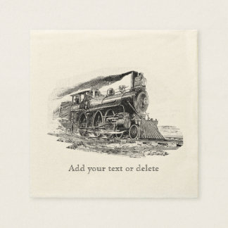Serviettes Jetables Old Steam Locomotive