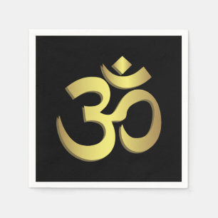 Serviettes Jetables Om ( Aum ) Namaste yoga