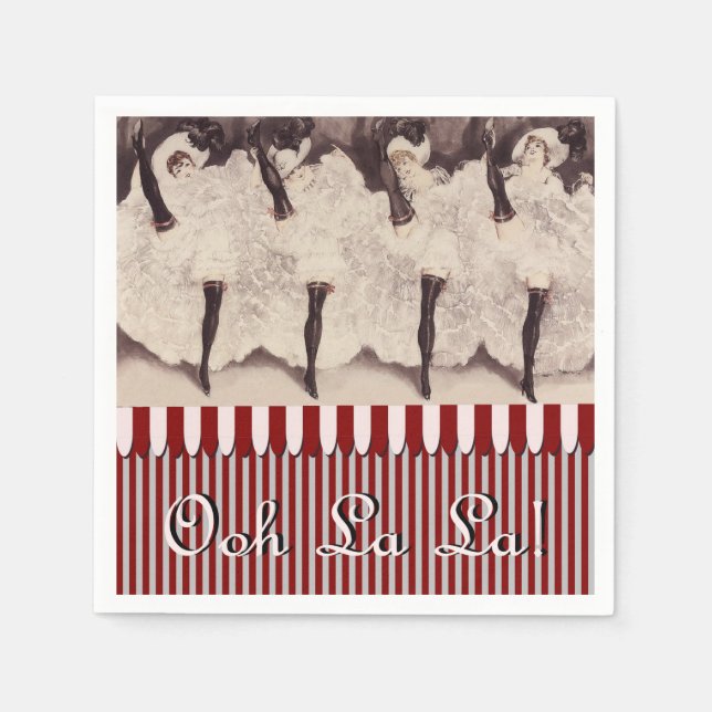 Serviettes Jetables Ooh La La ! (Devant)